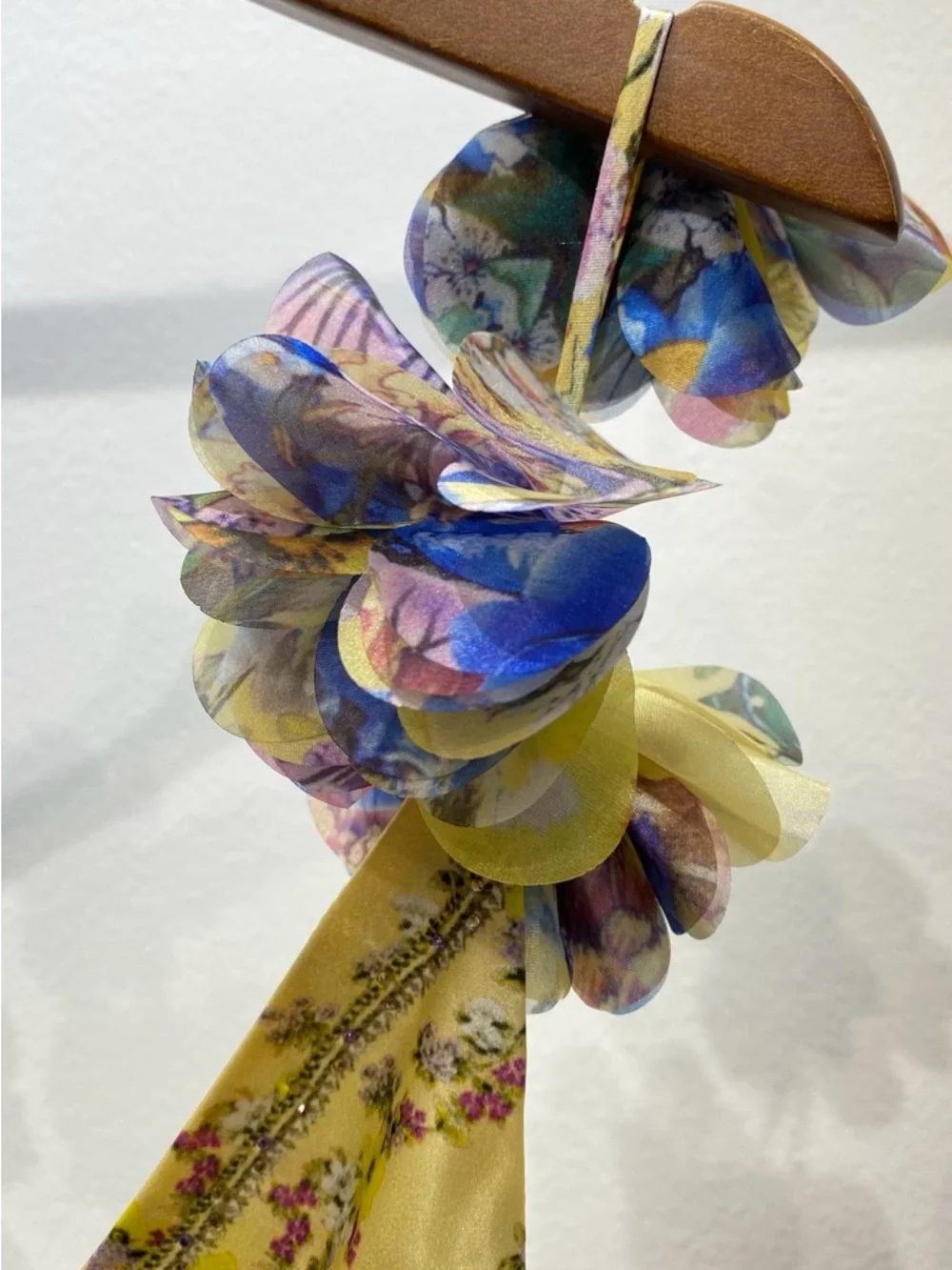 Camilla Yellow Floral V-Neck Maxi Dress with Multicolor Print - Picture 6 of 11